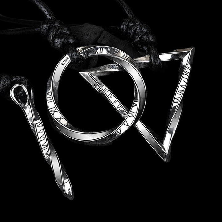 Arrow of Time and Möbius 925 Sterling Silver Necklace