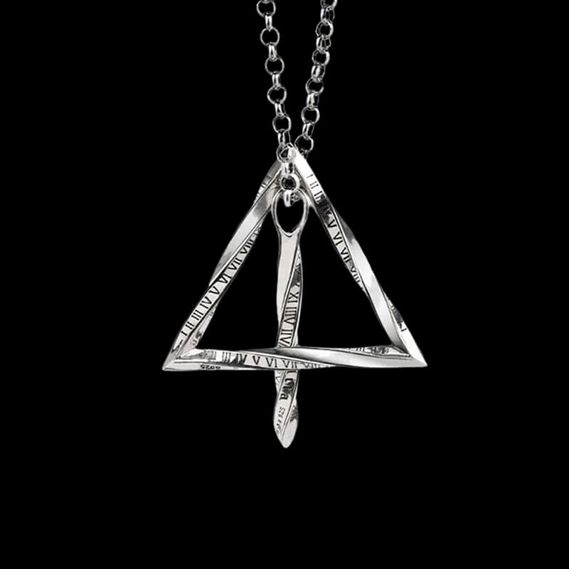 Arrow of Time and Möbius 925 Sterling Silver Necklace