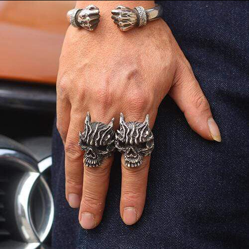 Asura Skull 925 Sterling Silver Ring