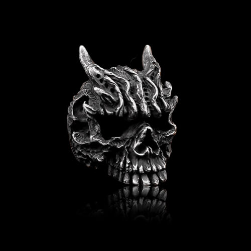 Asura Skull 925 Sterling Silver Ring