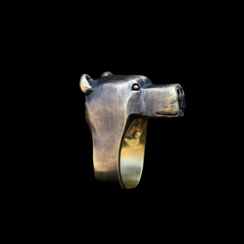 Bear 925 Sterling Silver Animal Ring