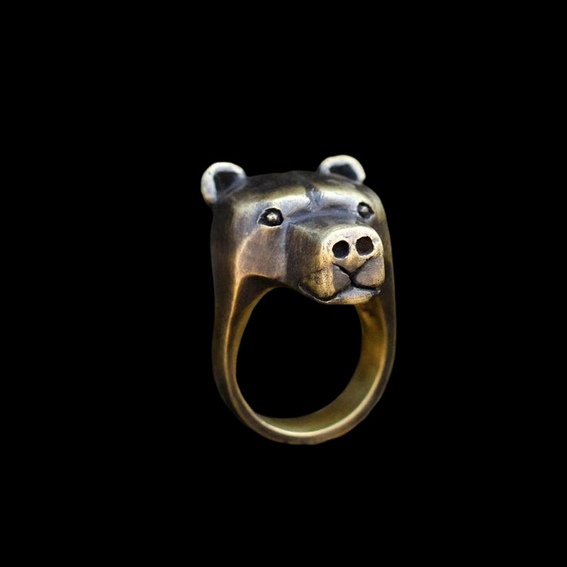 Bear 925 Sterling Silver Animal Ring