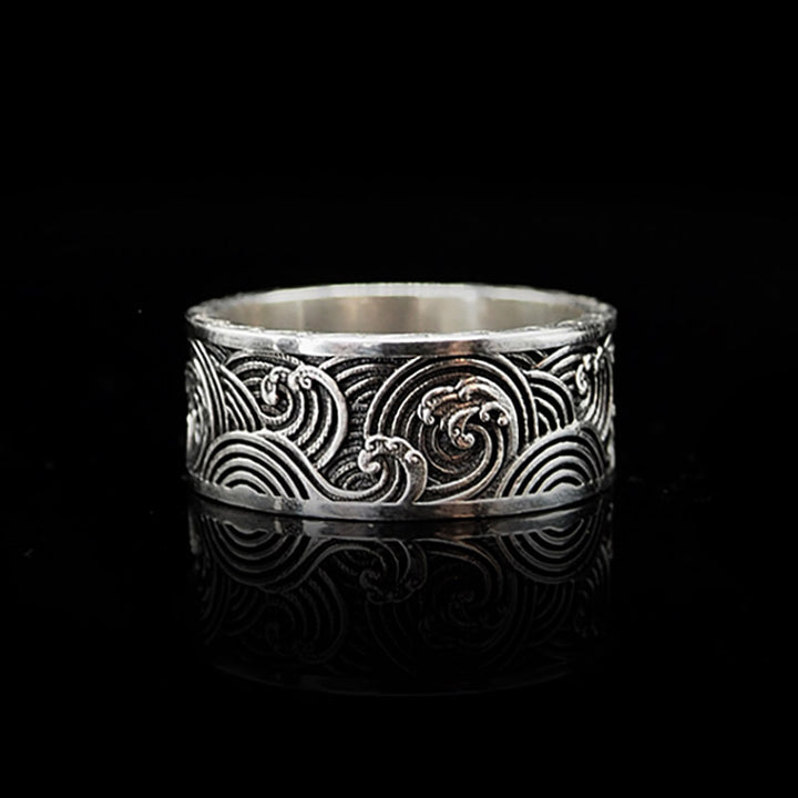 Biker Rock 925 Sterling Silver Marine Ring 01 | Royalluster.com