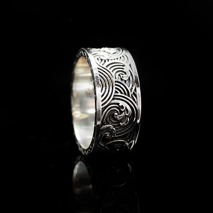Biker Rock 925 Sterling Silver Marine Ring 03 | Royalluster.com