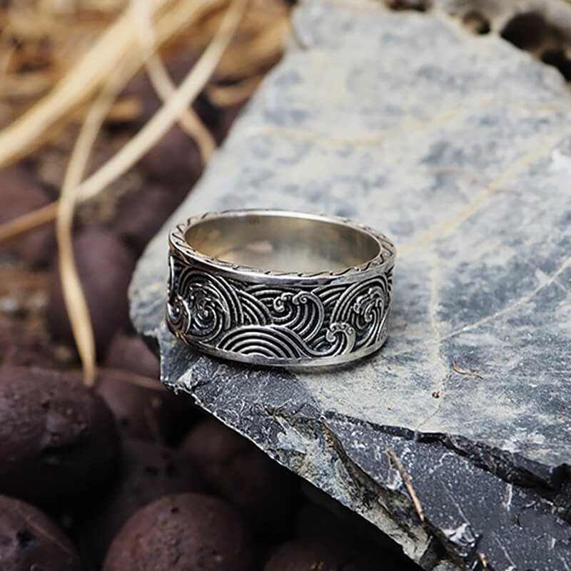 Biker Rock 925 Sterling Silver Marine Ring