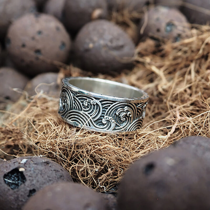 Biker Rock 925 Sterling Silver Marine Ring