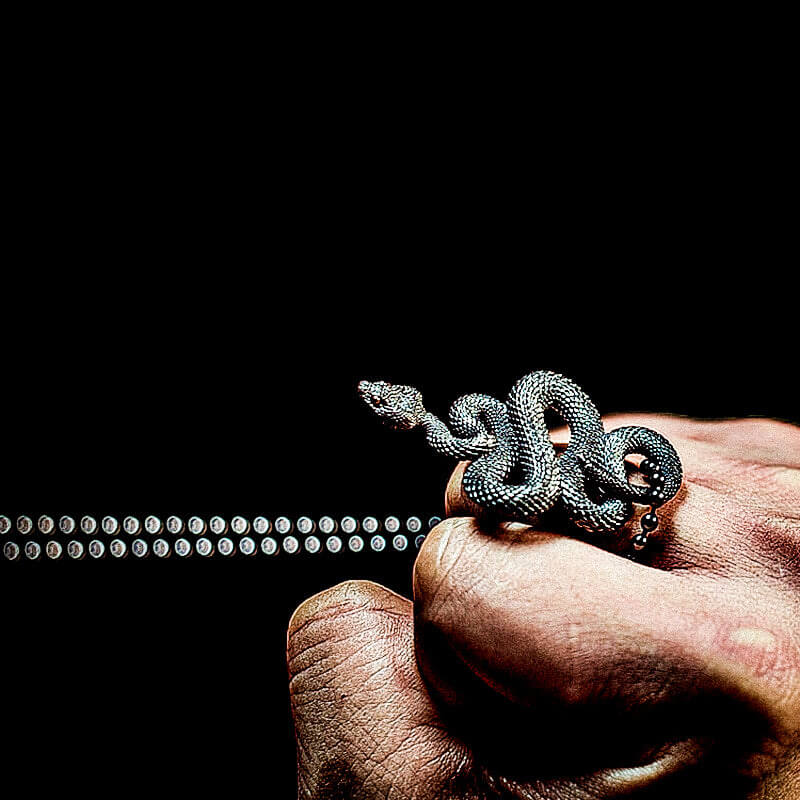 Black Mamba Snake 925 Sterling Silver Men's Pendant 04 | RoyalLuster.com