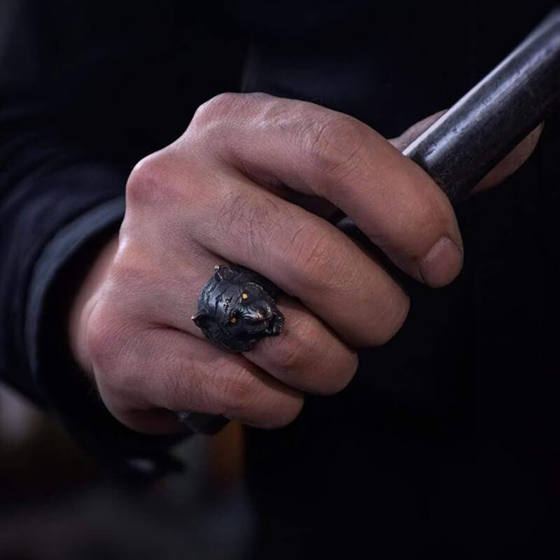 Black Tiger 925 Sterling Silver Ring