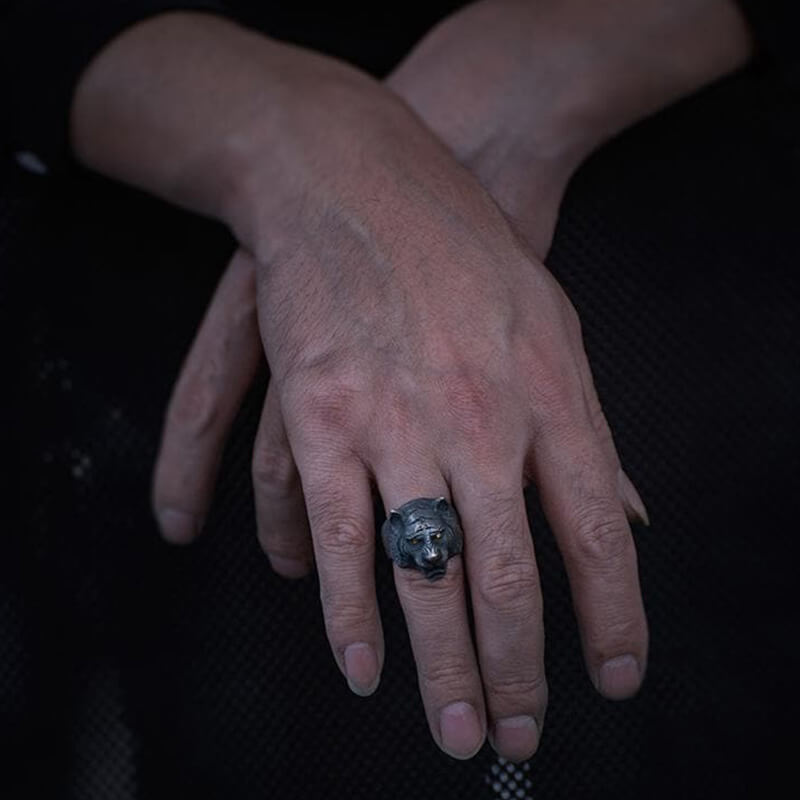 Black Tiger 925 Sterling Silver Ring