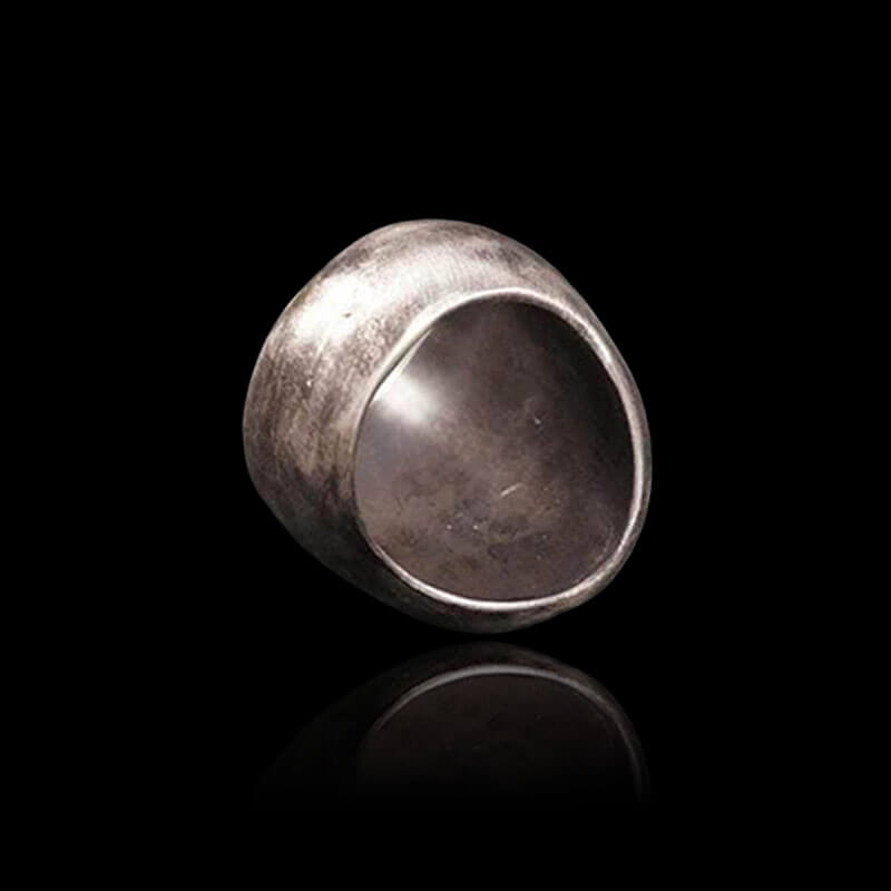 Blessed Japanese Dharma Tumbler 925 Sterling Silver Brass Ring