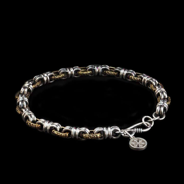 Blessed Peace Knot 925 Sterling Silver Brass Bracelet
