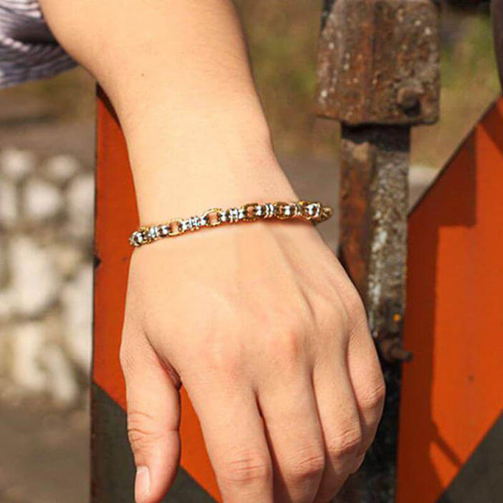 Blessed Peace Knot 925 Sterling Silver Brass Bracelet