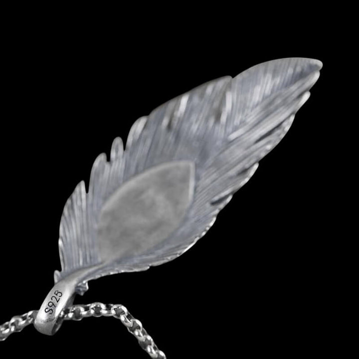 Blue Eye Feather 925 Sterling Silver Pendant
