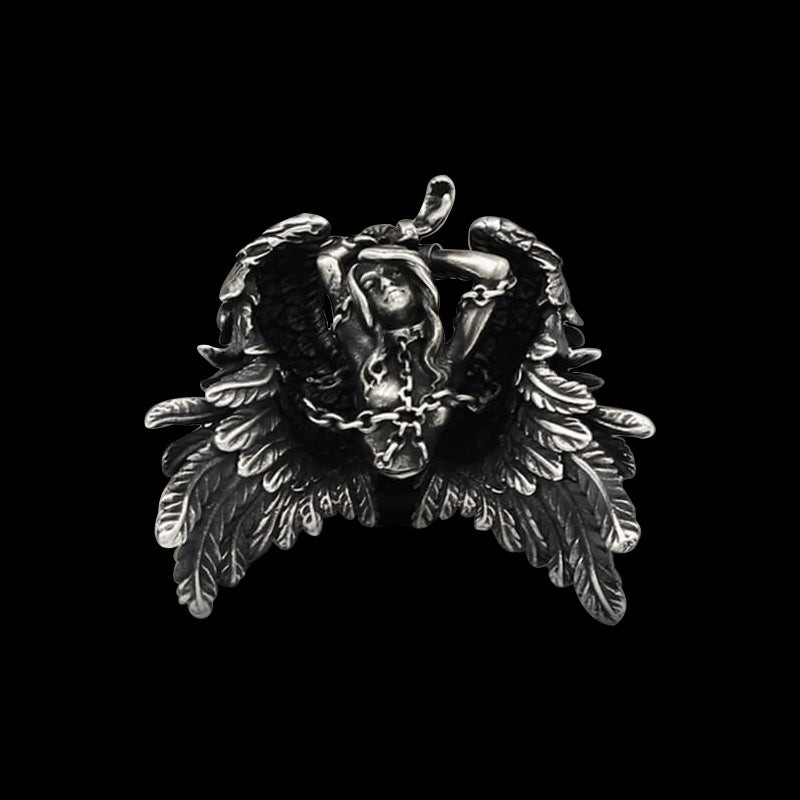 Bound Angel Wings 925 Sterling Silver Pendant