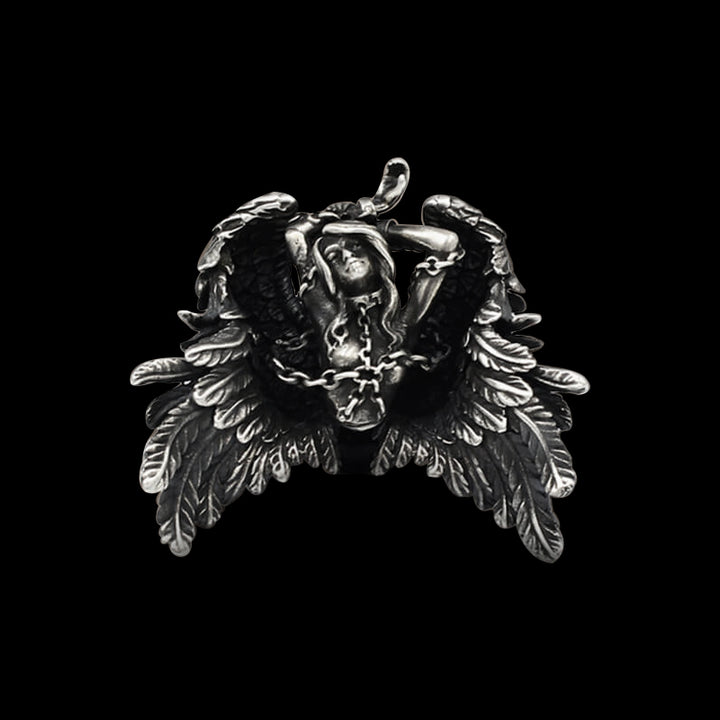 Bound Angel Wings 925 Sterling Silver Pendant