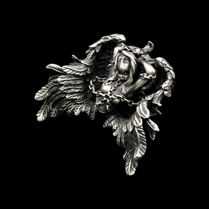 Bound Angel Wings 925 Sterling Silver Pendant