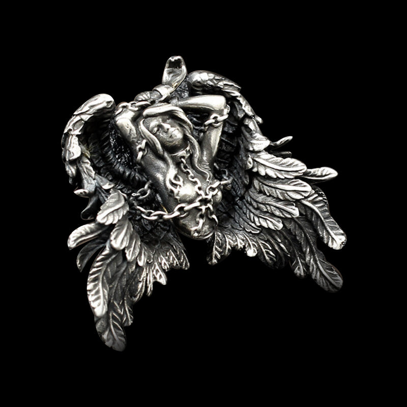 Bound Angel Wings 925 Sterling Silver Pendant