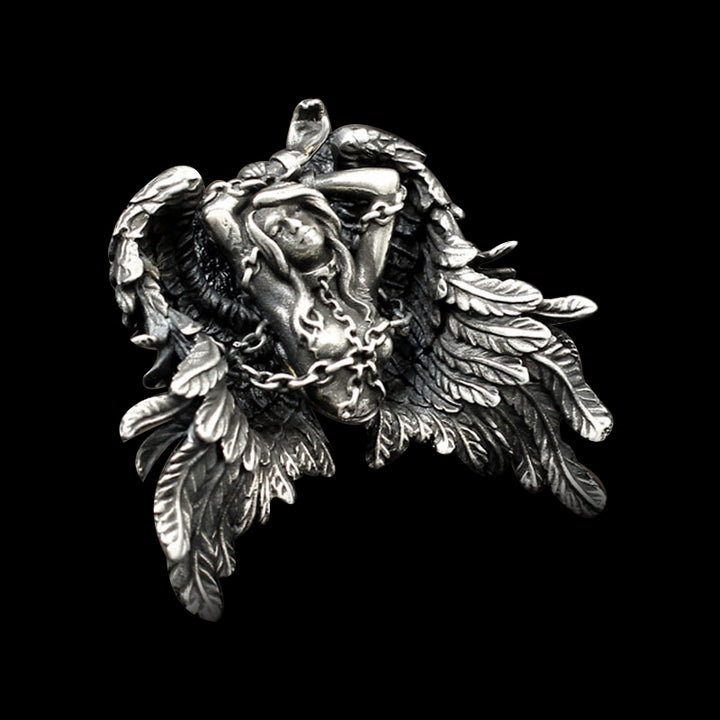 Bound Angel Wings 925 Sterling Silver Pendant