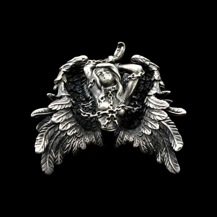 Bound Angel Wings 925 Sterling Silver Pendant