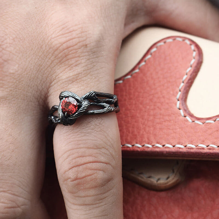 Branch CZ Stone 925 Sterling Silver Ring