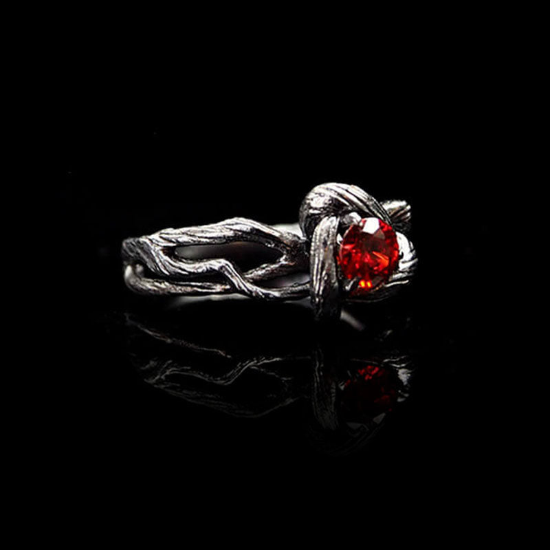 Branch CZ Stone 925 Sterling Silver Ring