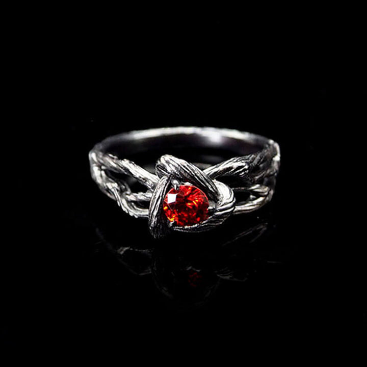 Branch CZ Stone 925 Sterling Silver Ring