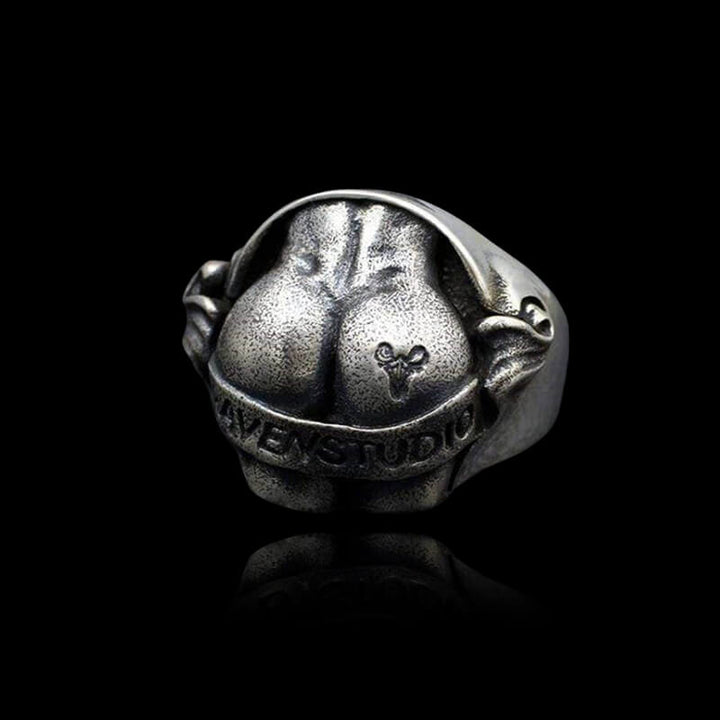 Butt Shaped 925 Sterling Silver Ring