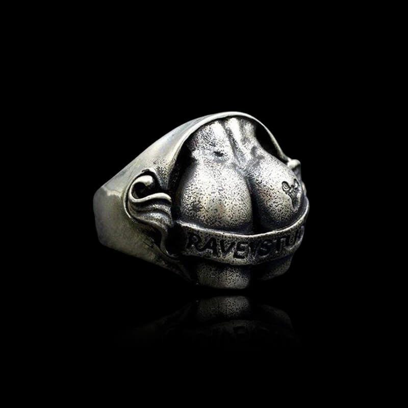 Butt Shaped 925 Sterling Silver Ring