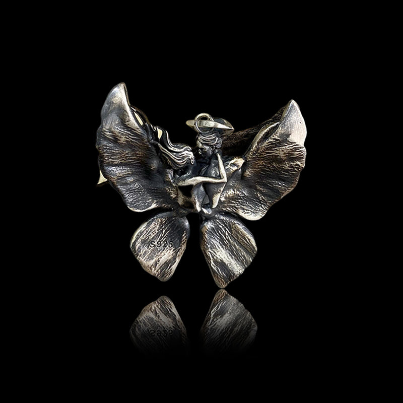 Butterfly 925 Sterling Silver Animal Pendant