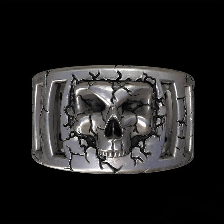 Cage Skull 925 Sterling Silver Ring