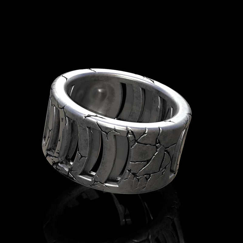 Cage Skull 925 Sterling Silver Ring