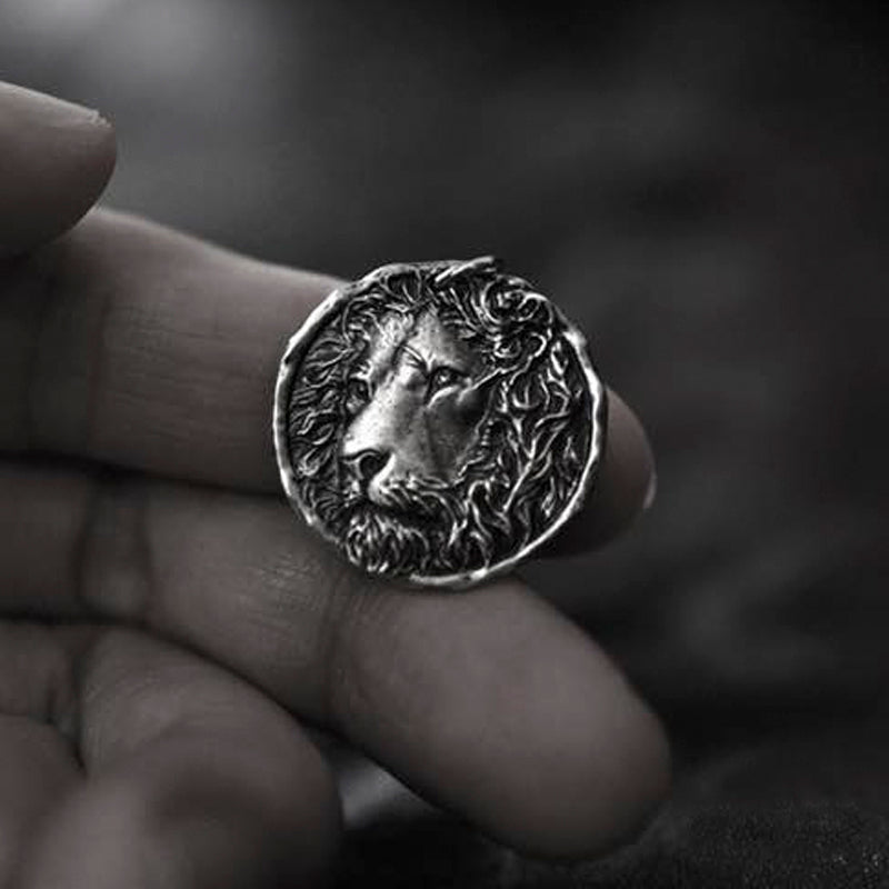 Carved Lion Head 925 Sterling Silver Men's Pendant 05 | Royalluster.com