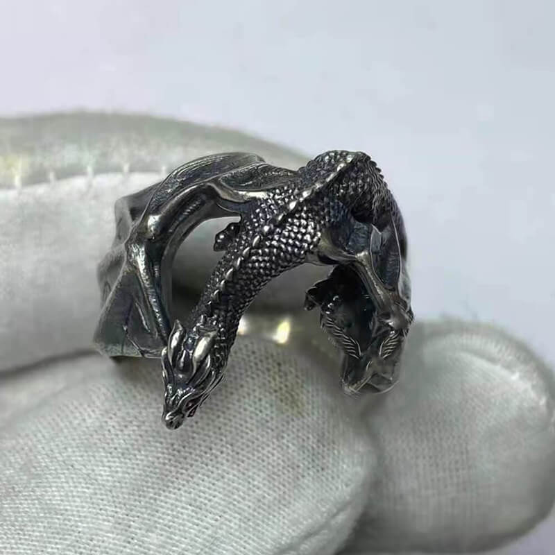 Celtic Flying Dragon 925 Sterling Silver Ring