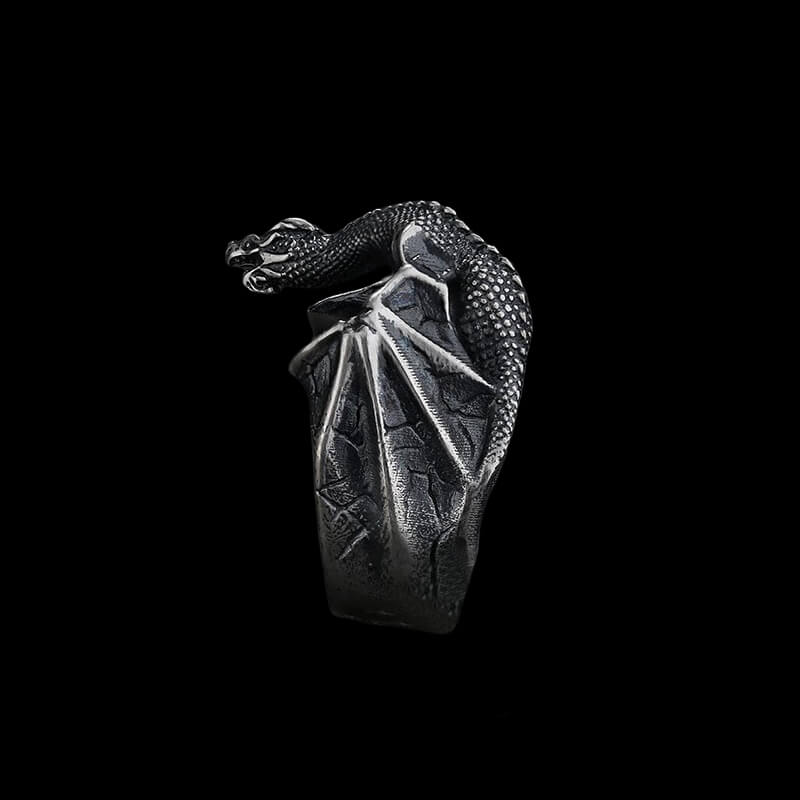 Celtic Flying Dragon 925 Sterling Silver Ring