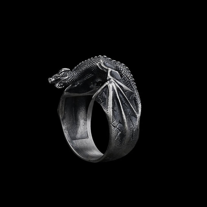 Celtic Flying Dragon 925 Sterling Silver Ring