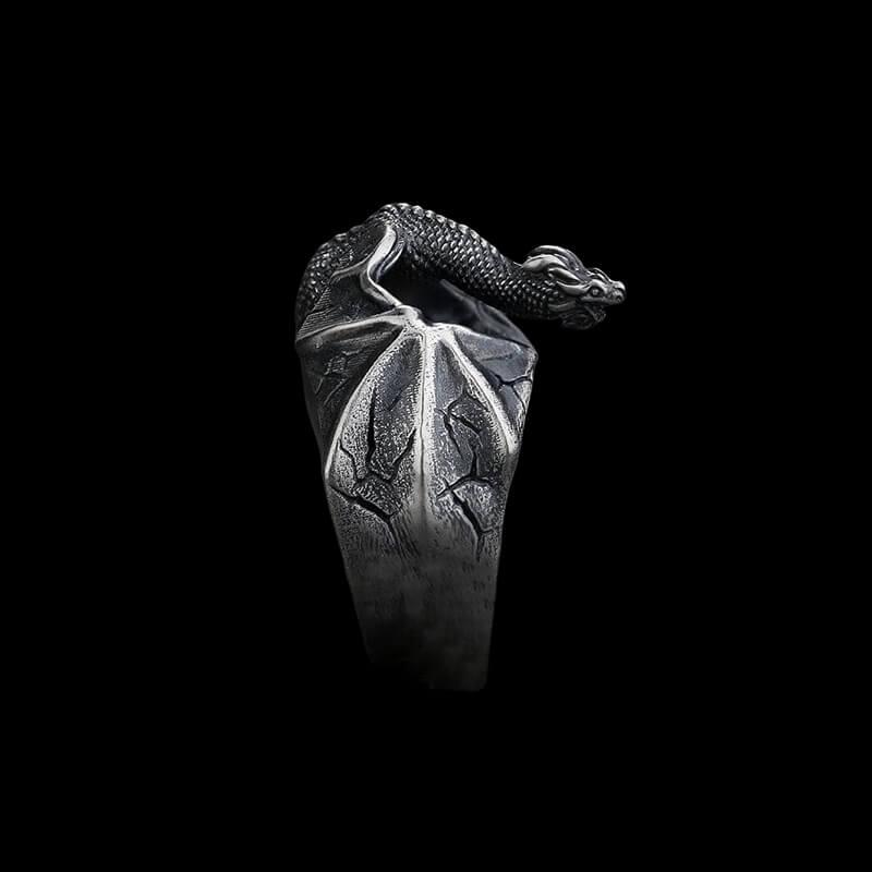 Celtic Flying Dragon 925 Sterling Silver Ring