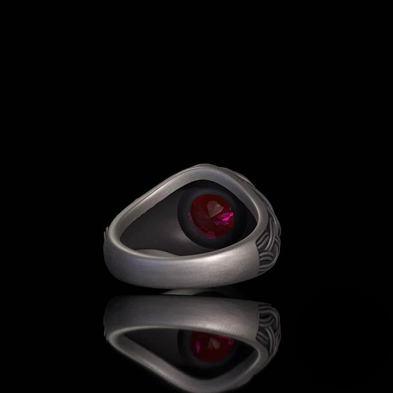 Celtic Knot Viking Rune Zircon Sterling Silver Ring