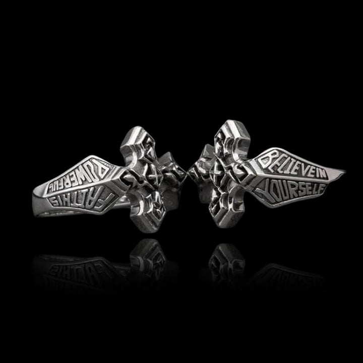 Christian Cross 925 Sterling Silver Ring