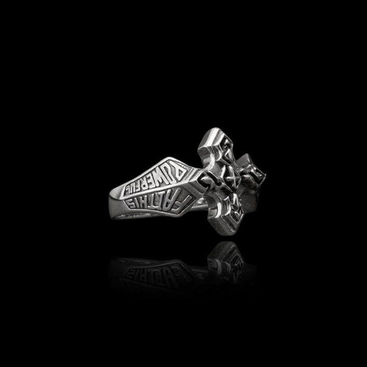 Christian Cross 925 Sterling Silver Ring