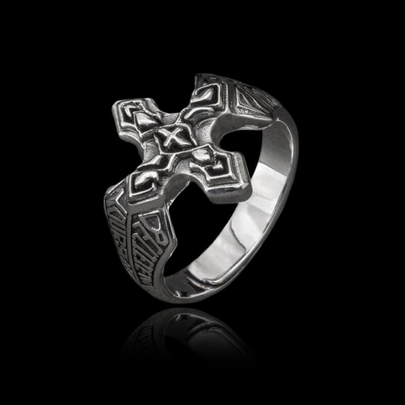 Christian Cross 925 Sterling Silver Ring