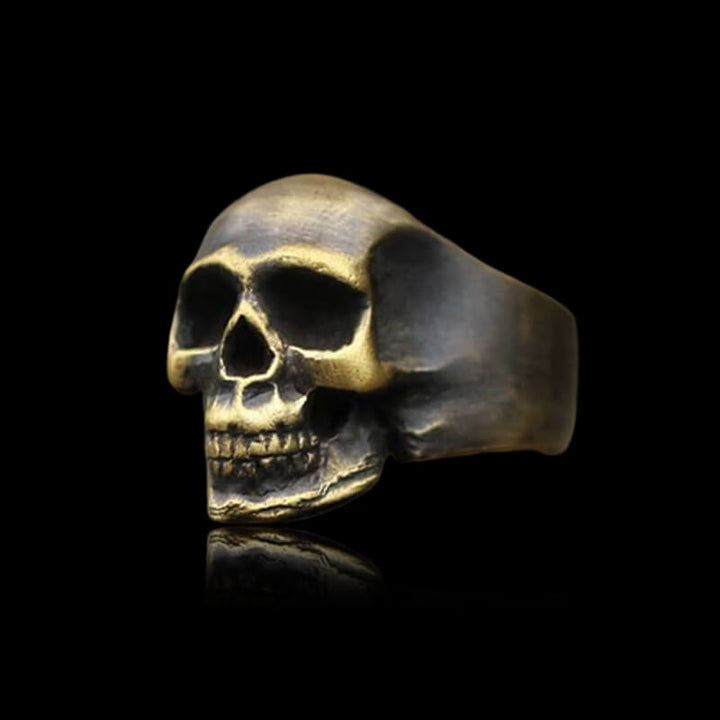 Classic Locomotive 925 Sterling Silver Skull Ring