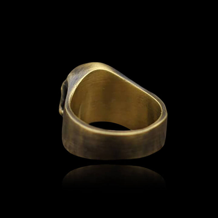 Classic Locomotive 925 Sterling Silver Skull Ring