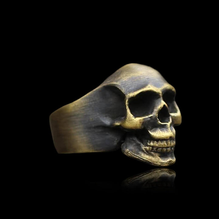 Classic Locomotive 925 Sterling Silver Skull Ring