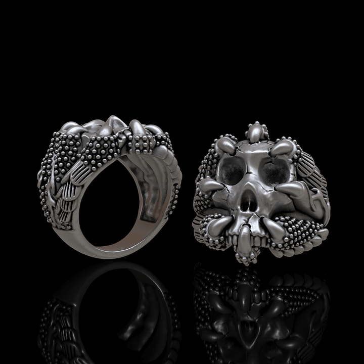 Claw Skull 925 Sterling Silver Ring