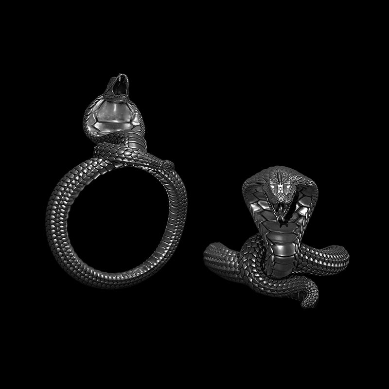 Cobra 925 Sterling Silver Snake Ring