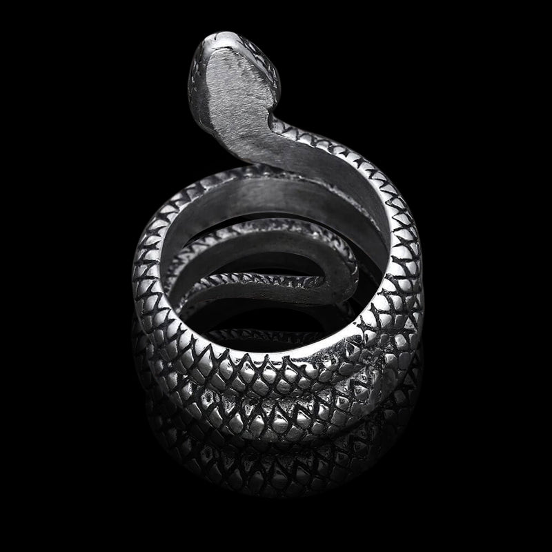 Coiled Snake 925 Sterling Silver Animal Ring