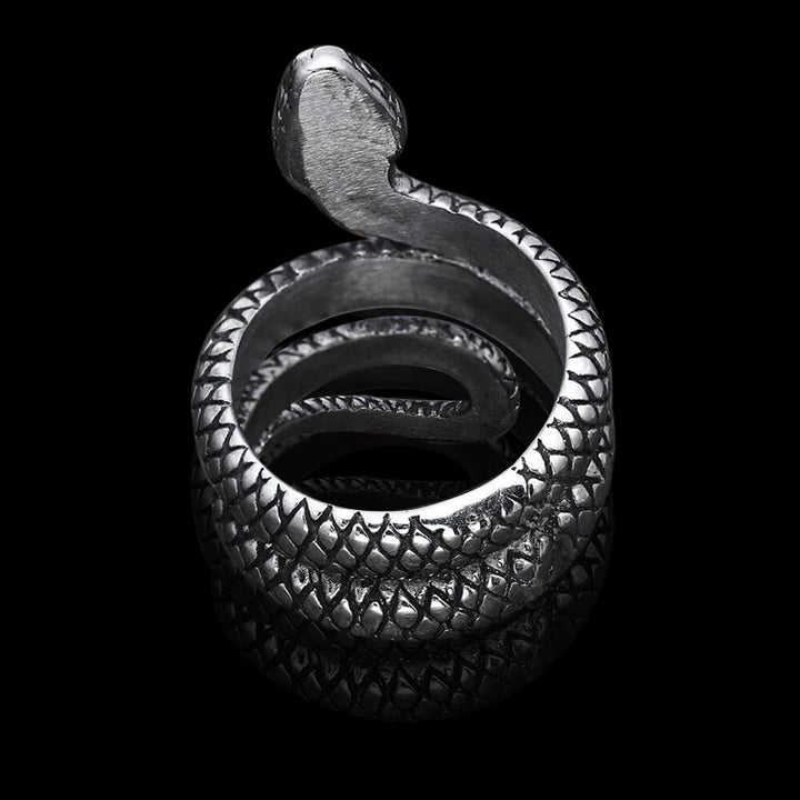 Coiled Snake 925 Sterling Silver Animal Ring