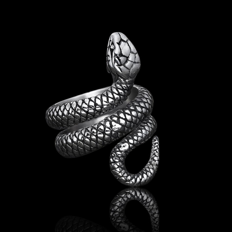 Coiled Snake 925 Sterling Silver Animal Ring