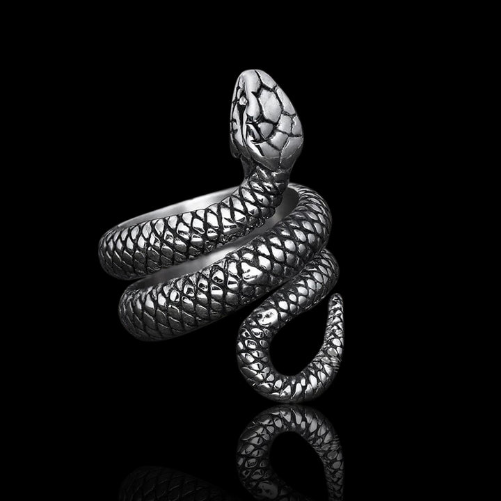 Coiled Snake 925 Sterling Silver Animal Ring