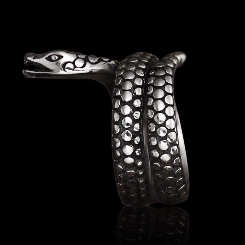 Coiled Snake 925 Sterling Silver Animal Ring